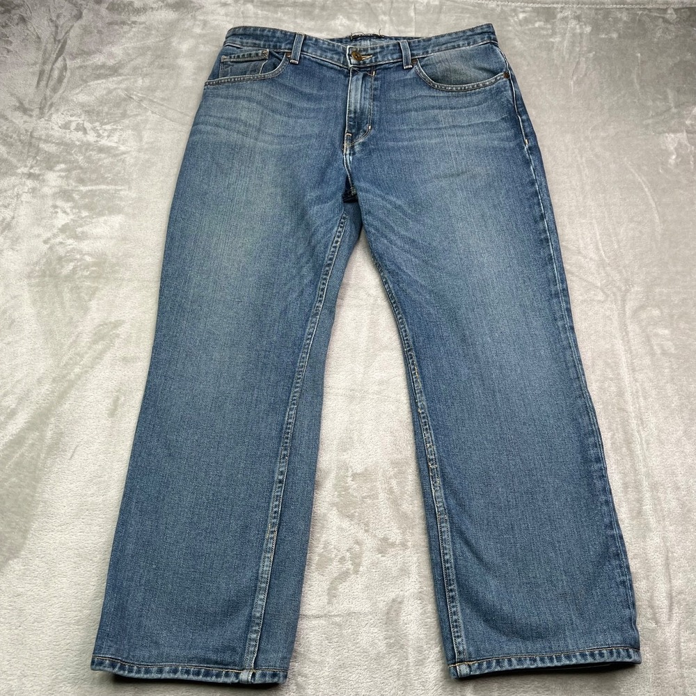 Paige Jeans Womens 34 Blue Normandie‎ Straight Leg Relaxed Fit Medium Wash Denim